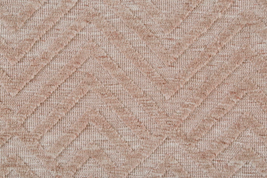 4' X 6' Pink And Ivory Geometric Stain Resistant Area Rug