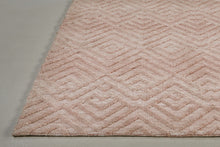 4' X 6' Pink And Ivory Geometric Stain Resistant Area Rug