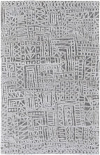 4' X 6' Gray And Silver Geometric Stain Resistant Area Rug