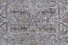 4' X 6' Gray Taupe And Yellow Abstract Stain Resistant Area Rug