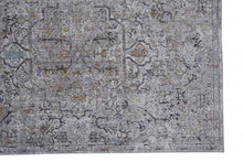 4' X 6' Gray Taupe And Yellow Abstract Stain Resistant Area Rug