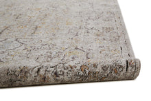 4' X 6' Gray Taupe And Yellow Abstract Stain Resistant Area Rug