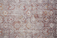 4' X 6' Pink Ivory And Gray Abstract Stain Resistant Area Rug