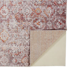 4' X 6' Pink Ivory And Gray Abstract Stain Resistant Area Rug