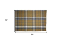 Blue Green And Black Abstract Hand Woven Stain Resistant Area Rug - 4' x 6'