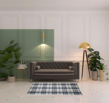 Blue Green And Black Abstract Hand Woven Stain Resistant Area Rug - 4' x 6'