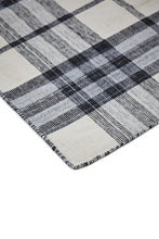 Blue Green And Black Abstract Hand Woven Stain Resistant Area Rug - 4' x 6'