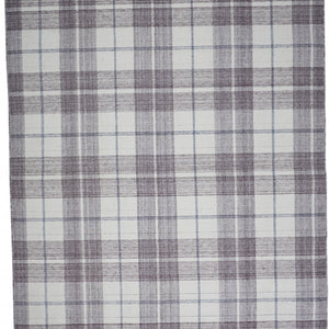 4' X 6' Gray Taupe And Ivory Abstract Hand Woven Stain Resistant Area Rug