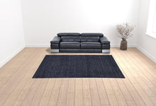 4' X 6' Gray And Black Hand Woven Area Rug