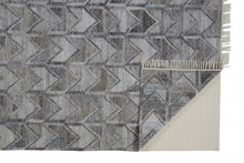 4' X 6' Gray Silver And Taupe Geometric Hand Woven Stain Resistant Area Rug With Fringe
