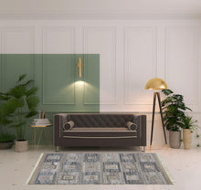 Gray Taupe And Tan Geometric Hand Woven Stain Resistant Area Rug With Fringe - 4' x 6'