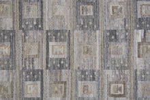 Gray Taupe And Tan Geometric Hand Woven Stain Resistant Area Rug With Fringe - 4' x 6'