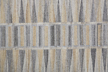 Tan Gray And Taupe Geometric Hand Woven Stain Resistant Area Rug With Fringe - 4' x 6'