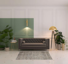 2' X 3' Taupe Ivory And Gray Abstract Distressed Area Rug With Fringe