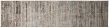 2' X 3' Ivory Gray And Black Abstract Distressed Area Rug With Fringe