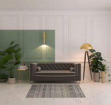 2' X 3' Gray Ivory And Tan Abstract Distressed Area Rug With Fringe