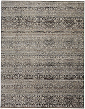 2' X 3' Gray Ivory And Tan Abstract Distressed Area Rug With Fringe