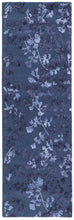 5' X 8' Blue Wool Floral Tufted Handmade Area Rug