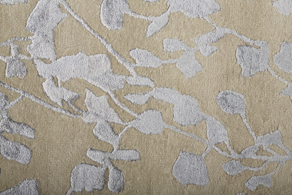 5' X 8' Blue Wool Floral Tufted Handmade Area Rug