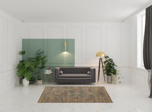 5' X 8' Gray Gold And Red Wool Floral Hand Knotted Stain Resistant Area Rug With Fringe