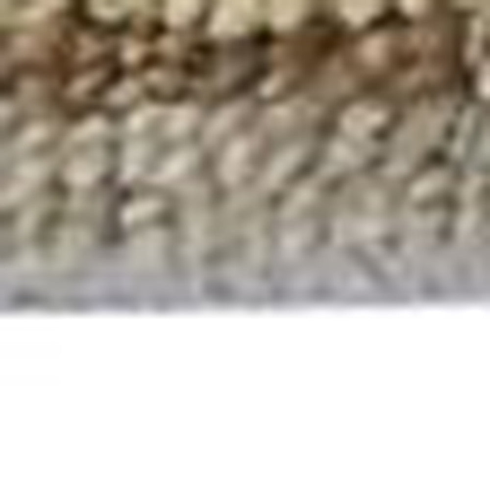 4' X 6' Gray Brown And Gold Wool Floral Hand Knotted Stain Resistant Area Rug With Fringe