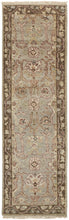 4' X 6' Gray Brown And Gold Wool Floral Hand Knotted Stain Resistant Area Rug With Fringe