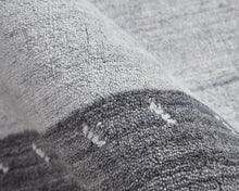 4' X 6' Gray Blue And Black Wool Hand Knotted Stain Resistant Area Rug