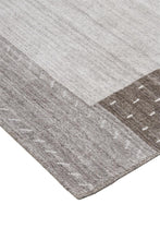 4' X 6' Gray Blue And Black Wool Hand Knotted Stain Resistant Area Rug
