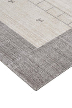4' X 6' Ivory And Gray Wool Hand Knotted Stain Resistant Area Rug
