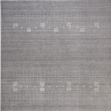 4' X 6' Gray And Ivory Wool Hand Knotted Stain Resistant Area Rug