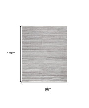 4' X 6' Ivory And Taupe Striped Hand Woven Stain Resistant Area Rug