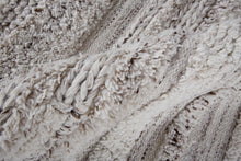 4' X 6' Ivory And Taupe Striped Hand Woven Stain Resistant Area Rug