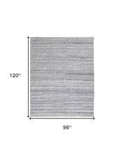 4' X 6' Ivory And Taupe Striped Hand Woven Stain Resistant Area Rug