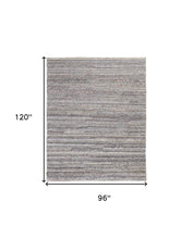 4' X 6' Ivory And Taupe Striped Hand Woven Stain Resistant Area Rug