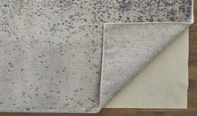 4' X 6' Ivory And Blue Abstract Power Loom Area Rug