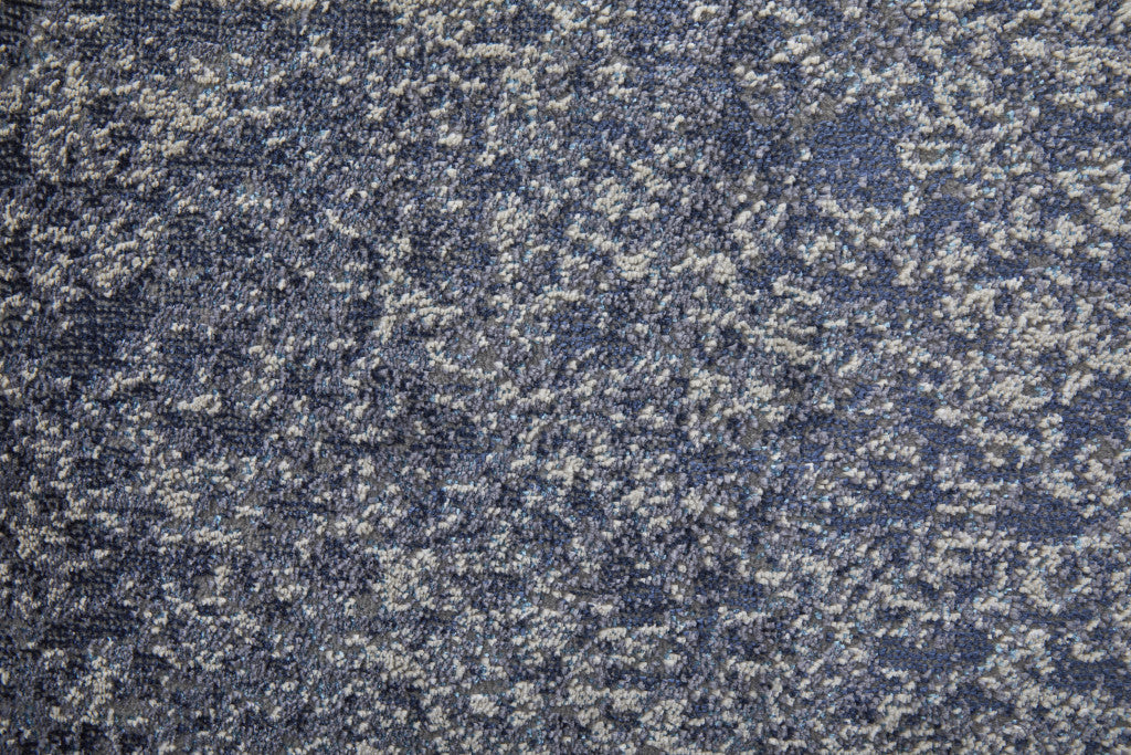 4' X 6' Ivory And Blue Abstract Power Loom Area Rug