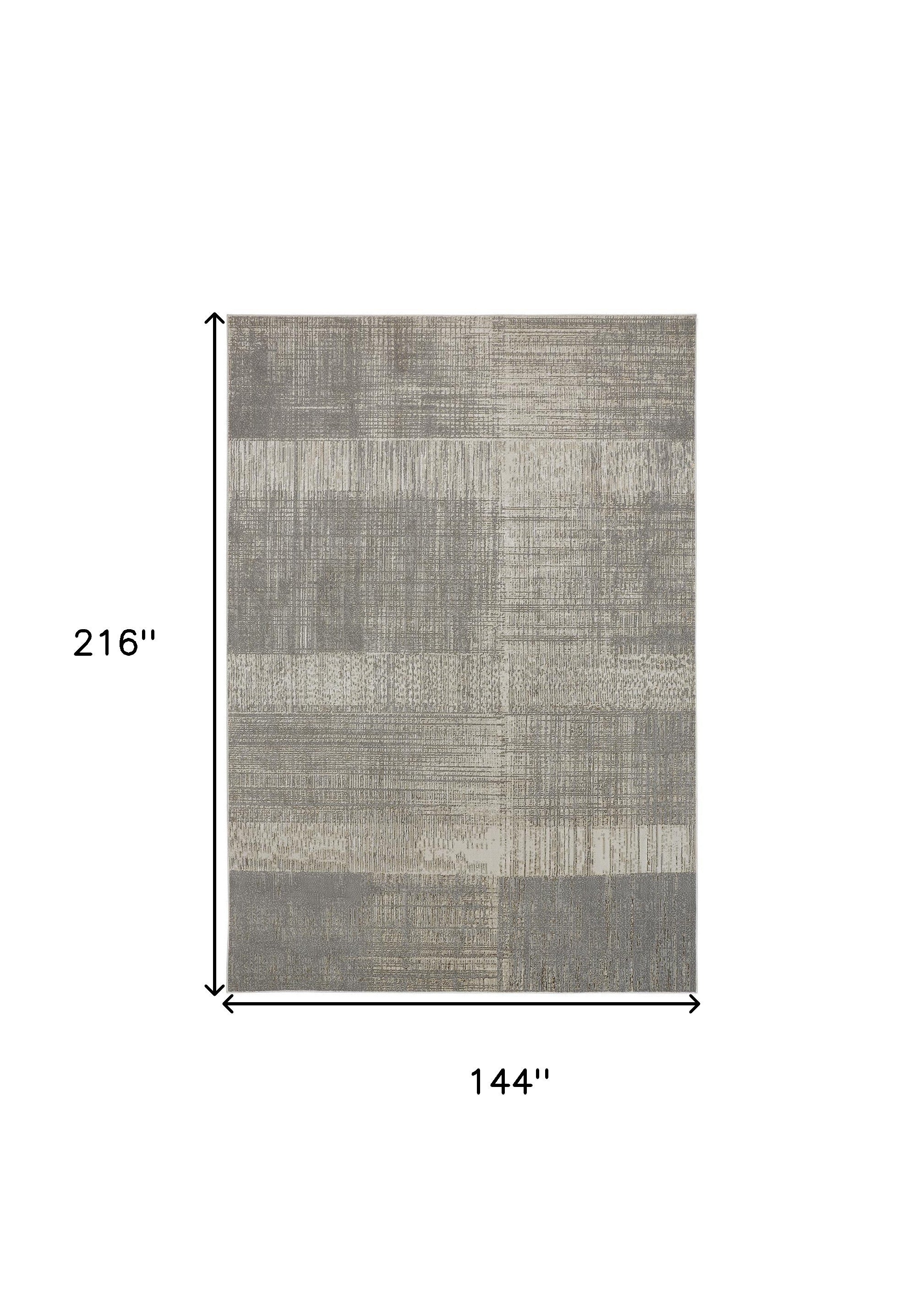 4' X 6' Gray And Ivory Abstract Area Rug