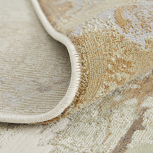 10' X 13' Blue Orange And Ivory Abstract Power Loom Area Rug