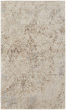 4' X 6' Blue And Ivory Abstract Power Loom Distressed Area Rug