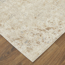 4' X 6' Blue And Ivory Abstract Power Loom Distressed Area Rug