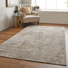 4' X 6' Blue And Ivory Abstract Power Loom Distressed Area Rug