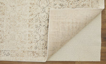 4' X 6' Ivory Tan And Gray Abstract Power Loom Distressed Area Rug