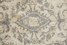 4' X 6' Blue And Ivory Floral Power Loom Distressed Area Rug