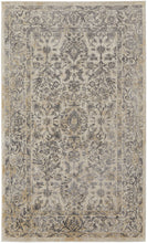 4' X 6' Blue And Ivory Floral Power Loom Distressed Area Rug