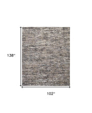 5' X 8' Gray Blue And Silver Wool Abstract Hand Knotted Area Rug