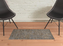 5' X 8' Brown And Gray Wool Abstract Hand Knotted Area Rug
