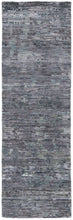 4' X 6' Blue And Gray Wool Abstract Hand Knotted Area Rug