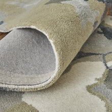 4' X 6' Purple Pink And Green Wool Floral Tufted Handmade Area Rug