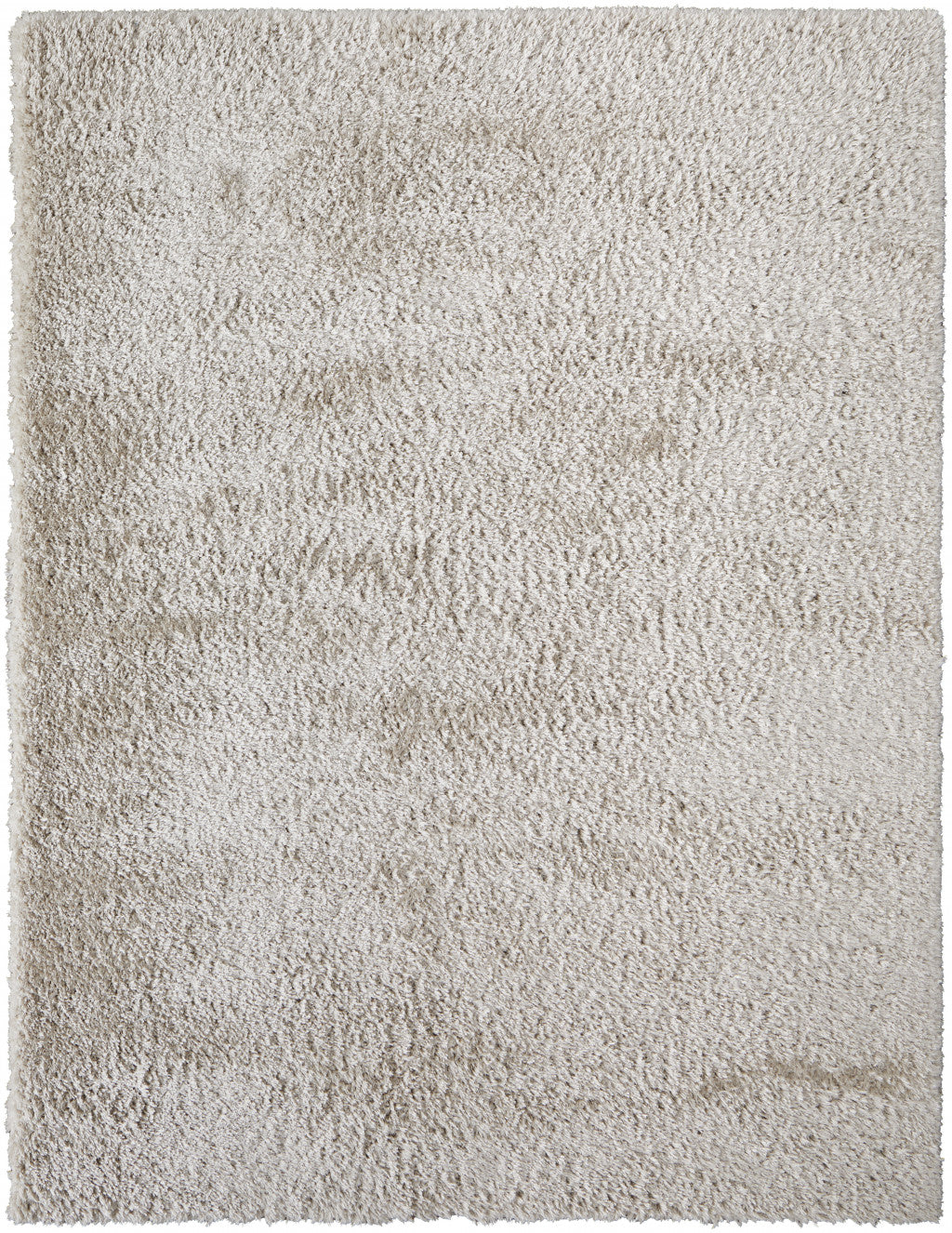 Ivory Shag Power Loom Stain Resistant Area Rug - 4' x 6'