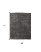 Ivory Shag Power Loom Stain Resistant Area Rug - 4' x 6'